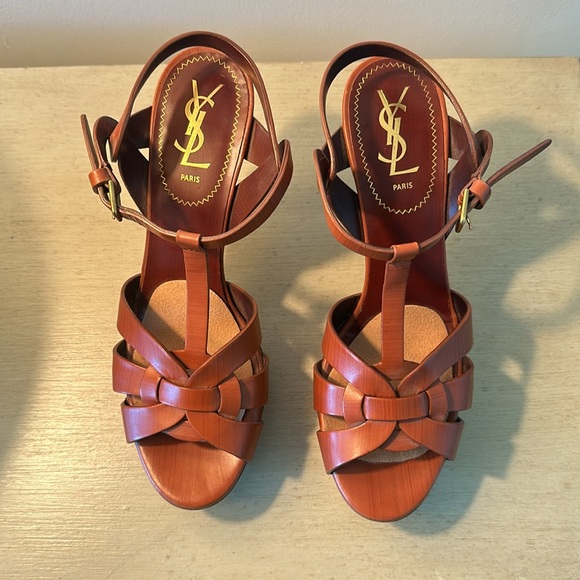 SAINT LAURENT TRIBUTE PLATFORM SANDAL - Picture 6 of 9